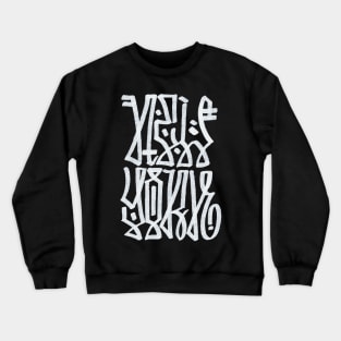 New York Tag 3 (white on black) Crewneck Sweatshirt